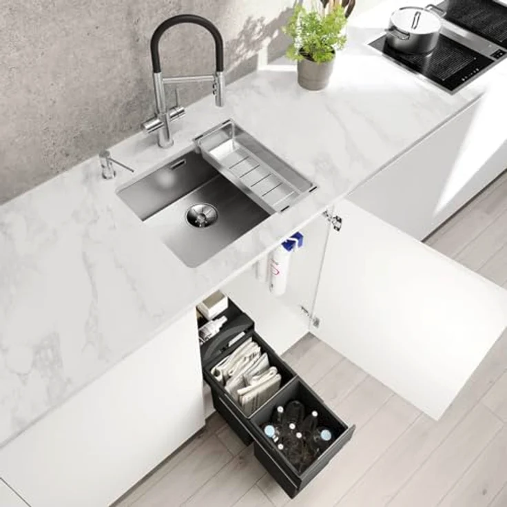 Blanco CATRIS-S FLEXO Küchenarmatur, 3-in-1 mit separatem Auslauf für gefiltertes Wasser, chrom – Bild 3