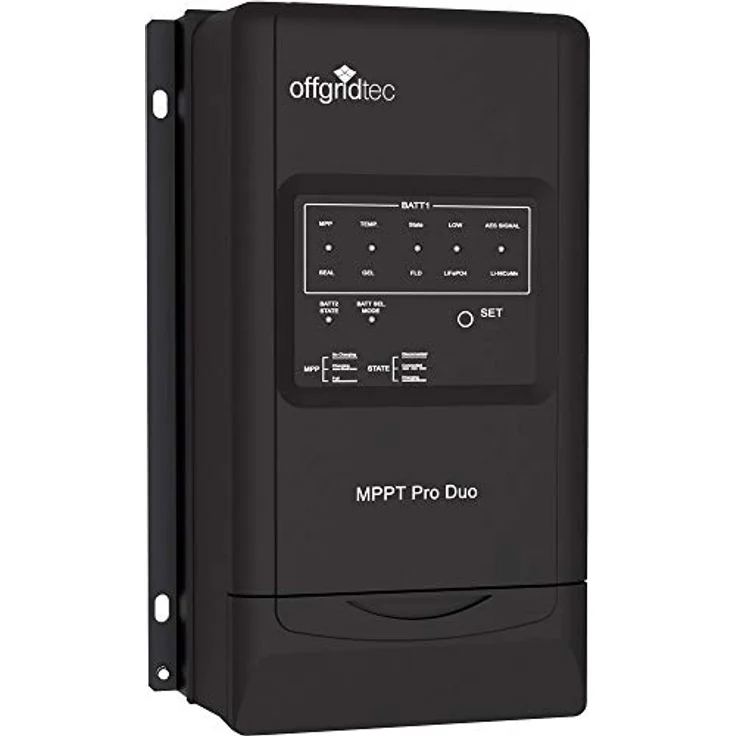 Offgridtec® MPPT Pro Duo Laderegler 30A 12V 24V für zwei Batteriekreisläufe, High-End Solarregler mit AES-Steuersignal, 390W bei 12V, 780W bei 24V, Negativ Erdung, Premium Qualität, Schwarz – Bild 1