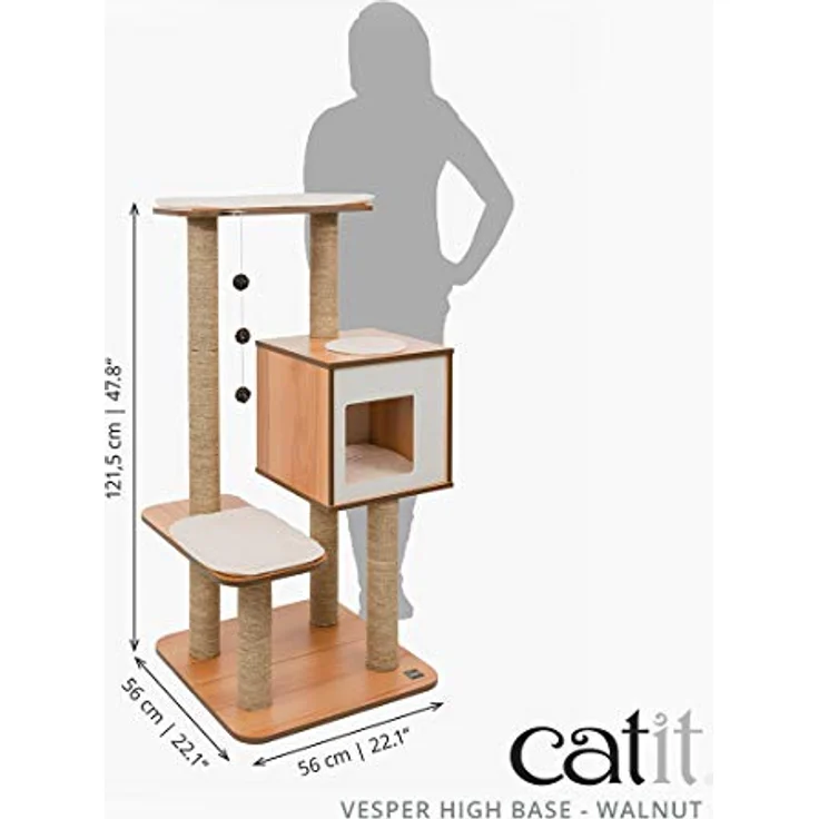 Vesper Kratzbaum V-High Base walnuss – Bild 6