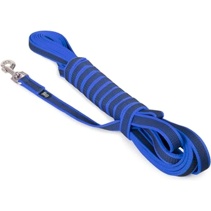 IDC Color & Gray gumierte Leine, 20 mm x 10 m mit Schlaufe, Blau-Grau – Bild 1