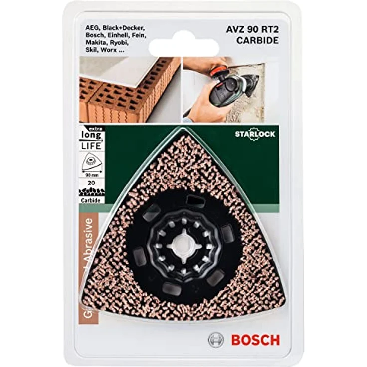 Bosch 2609256 F13 Schleifplatte AVZ 90 RT2 Körnung 20 Zubehör Starlock, schwarz – Bild 3