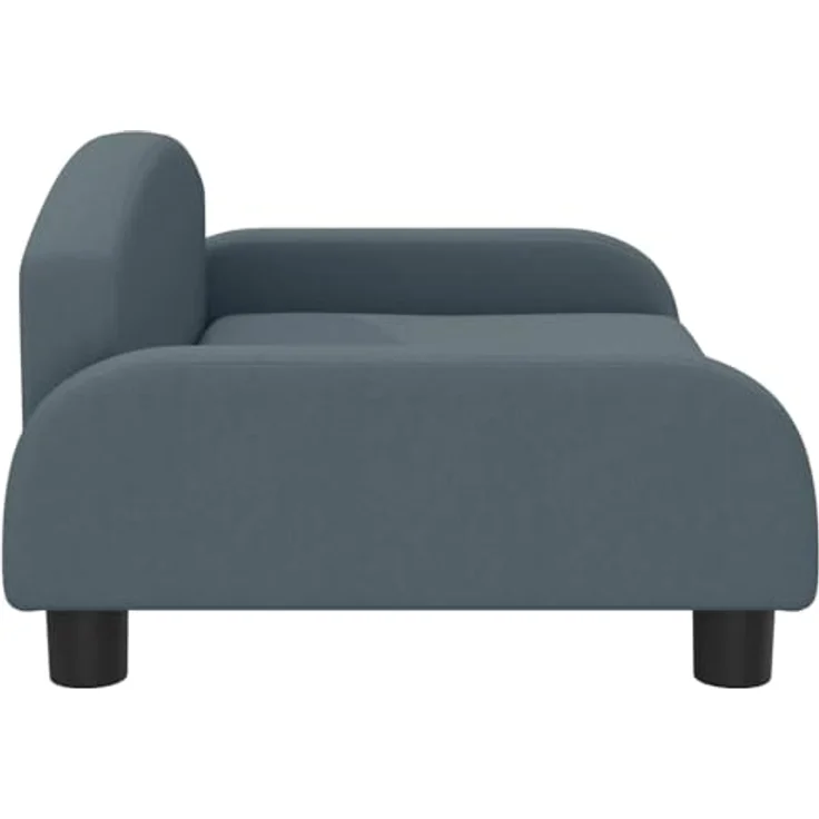 vidaXL Tierbett Dunkelgrau, Hundesofa mit weichem Schaumstoff und Kiefernholzrahmen – Bild 5