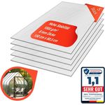 Exeta Gewächshausplatten 6mm Doppelsteg Polycarbonat Platten Hohlkammerplatten Stegplatten 5x 60,5x150 cm 1000g/qm, UV-beständig, bruchsicher, 4,55m², transparent