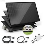 Solakon Balkonkraftwerk 2000W, 800W Solaranlage mit Gartenhalterung, Plug&Play Komplettset, bifaziale Solarmodule, 10m Kabellänge