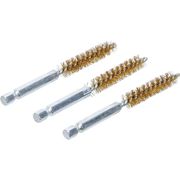 BGS 3078-10-M | Messingbürste | 3-tlg. | 10 mm | Antrieb Außensechskant 6,3 mm (1-4'') | Loch-Drahtbürsten | für BGS 3078 – Bild 3