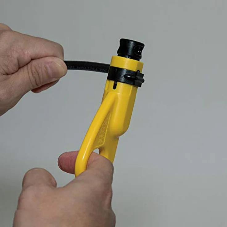 Klein Tools VDV110-061 Abisolierwerkzeug für Koaxialkabel, 2 Stufen einstellbar, radial, Gelb-schwarz – Bild 6