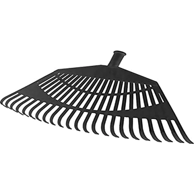Rechen für den Garten, Kunststoff, Trapezoid, Schwarz, 32 Zähne