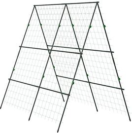 Outsunny Rankgitter, Rankhilfe, Verstellbares Pflanzengitter, Spalier, Pflanzengerüst mit Netz