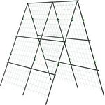 Outsunny Rankgitter, Rankhilfe, Verstellbares Pflanzengitter, Spalier, Pflanzengerüst mit Netz, für Garten, Stahlrahmen, Grün, 180 x 100 x 180 cm