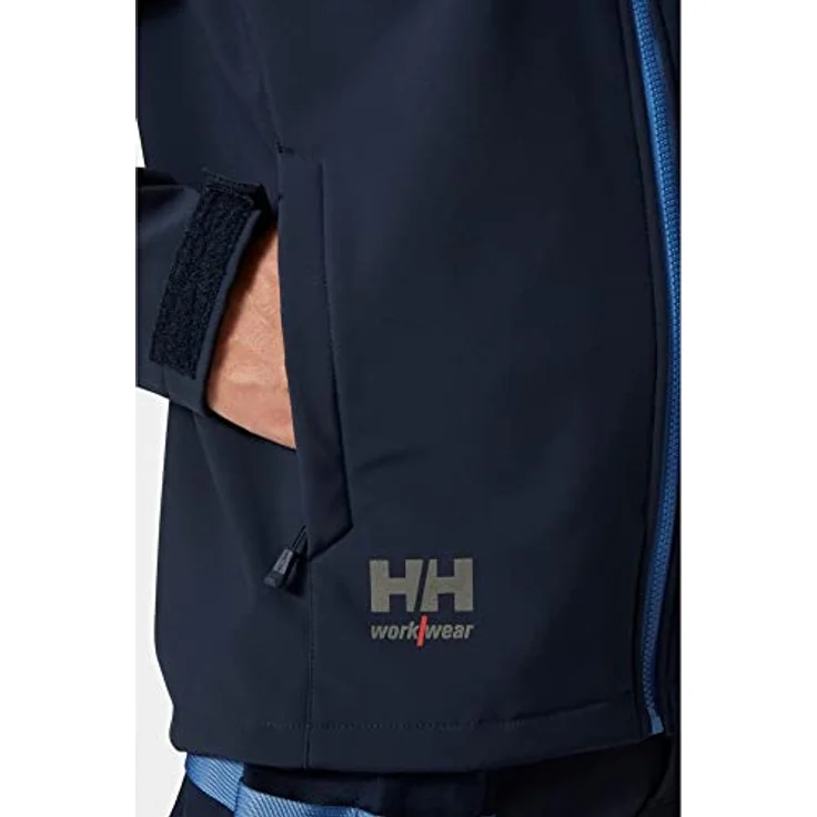 Helly Hansen workwear Arbeitsjacke Helly Hansen Softshelljacke Oxford, Bequeme Regen- und Windjacke mit verlängertem Rücken, blau – Bild 7