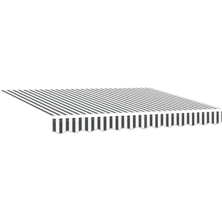 vidaXL Elektrische Markise Manuell 3x2,5m, UV- und wasserbeständig, Aluminium und Polyester, anthrazit und weiß, pulverbeschichtet, verstellbar bis 10 Grad – Bild 4
