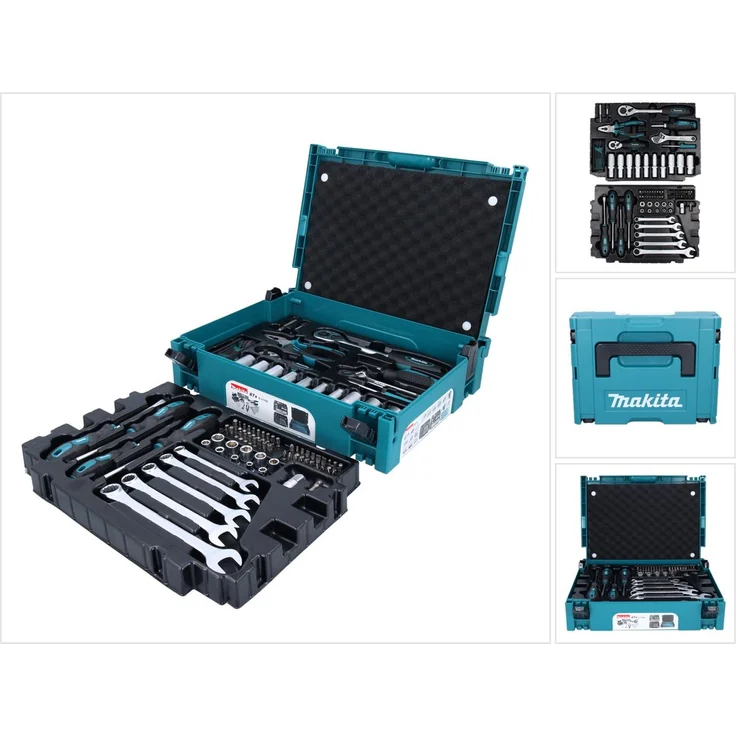 Makita E-11542 Mechaniker-Set mit Handwerkzeugen, im Makpac-Koffer, 87-teilig – Bild 2