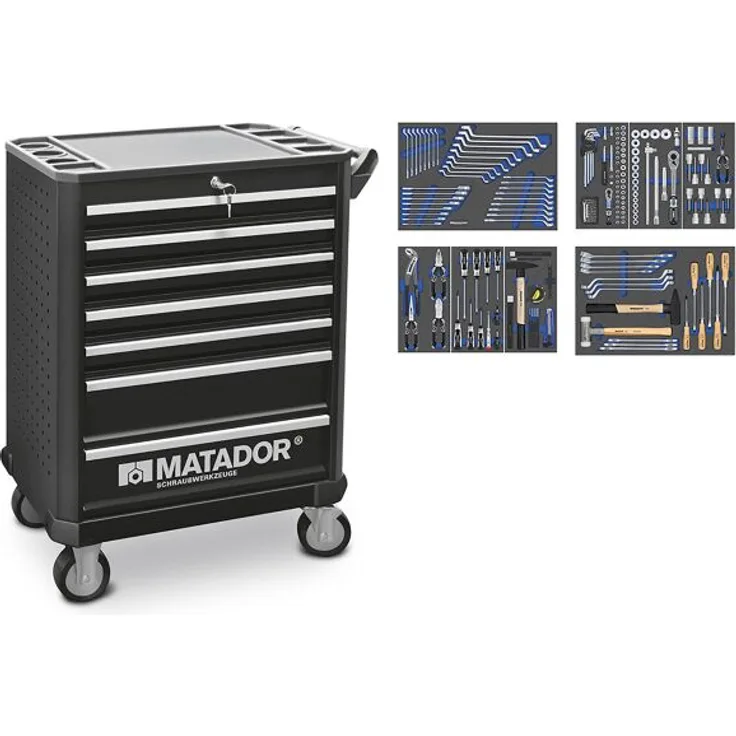 Matador Werkstattwagen RATIO TRUCK, 201 tlg., 1030x790x470 mm, 81639561
