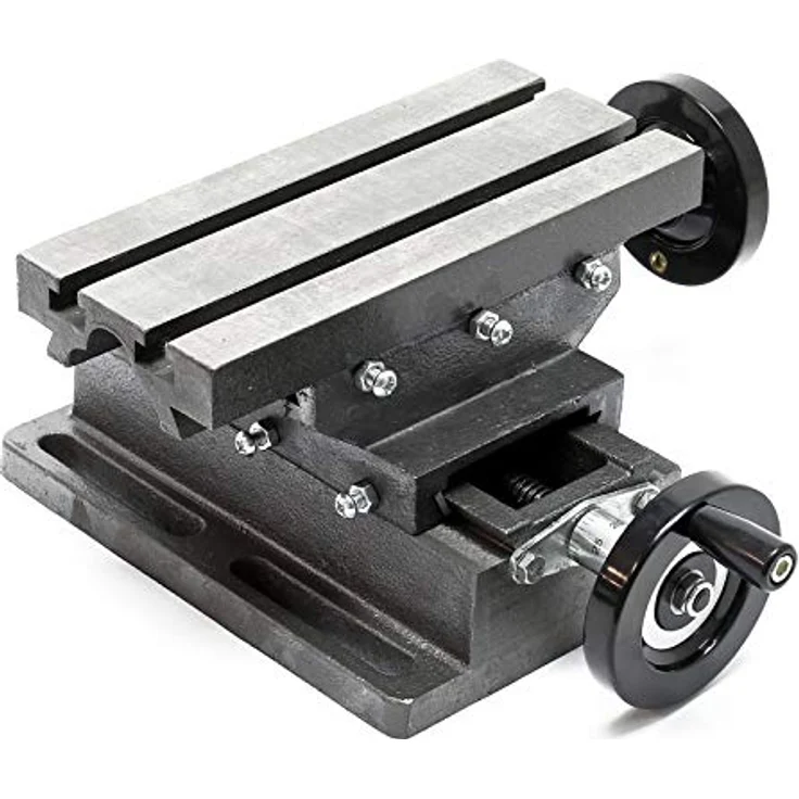 Wiltec - 2-Achsen Kreuztisch 170x85mm Frästisch Koordinatentisch Bohrtisch Fräsständer - Preisvergleich – Bild 3