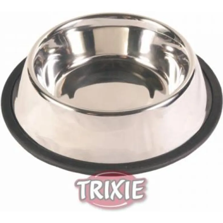 Trixie Edelstahlnapf mit Gummiring 0,7 l/ø 16 cm