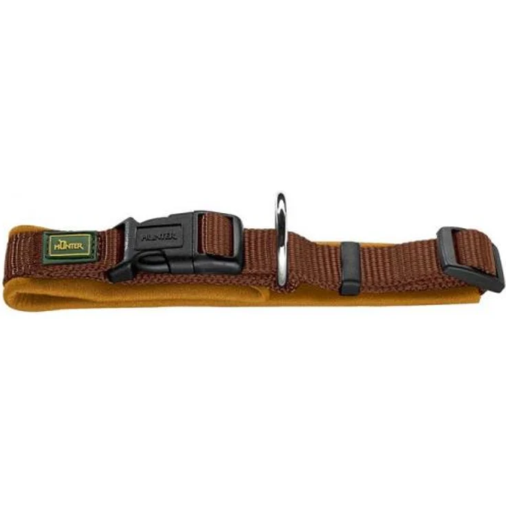 Hunter Hunde-Halsung Neopren Vario Plus braun-karamell S 1 – Bild 1