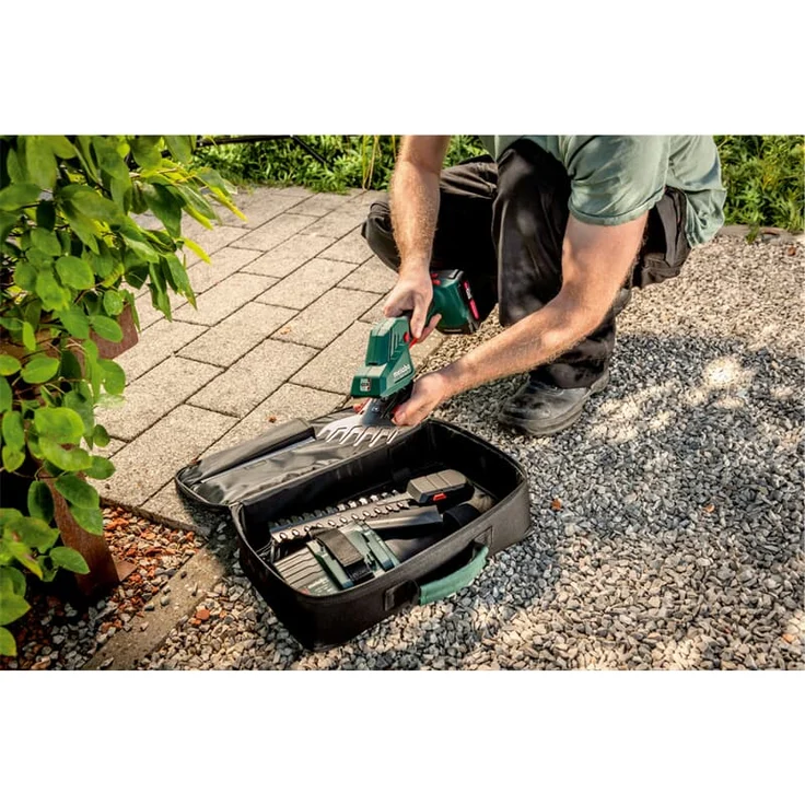 Metabo Akku-Strauch- und Grasschere SGS 18 LTX Q (18V, Li-Ion, inkl. 20cm Strauch- und 11,5cm Grasmesser) ohne Akku und Ladegerät, in metaBOX 145 L – Bild 8