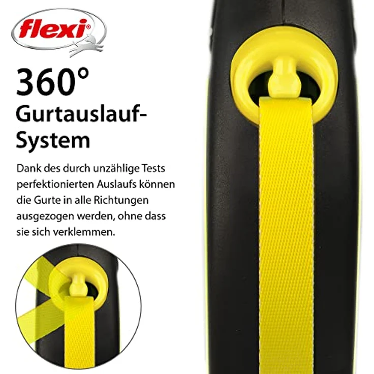 Flexi Hundeleine New Classic L Länge: 5 m, neon – Bild 4
