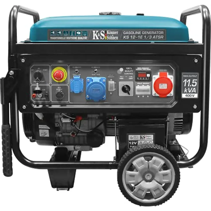Könner & Söhnen Stromgenerator GENERATOR PRĄDOTWÓRCZY BENZYNOWY 9,0kW 230/400V KS 12-1E 1/3 ATSR, 8000 W, 55 l Tankvolumen