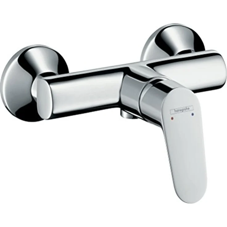 Hansgrohe Focus E2 Brausemischarmatur, glänzendes Chrom mit keramischer Dichtscheibe, geräuschgedämpfte S-Anschlüsse – Bild 1