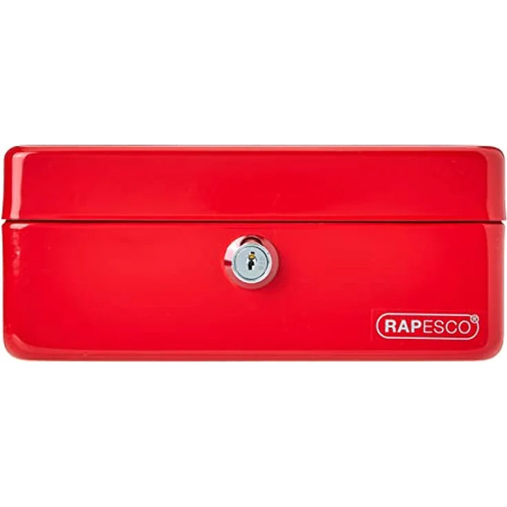Rapesco SB0008R1 Geldkassette, 20cm, Rot – Bild 3