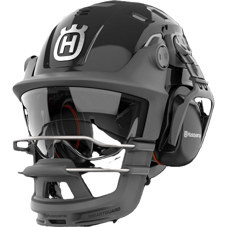 Husqvarna PE 10H Smartguard Helmet, Schutzhelm mit Kinnschutz, grau