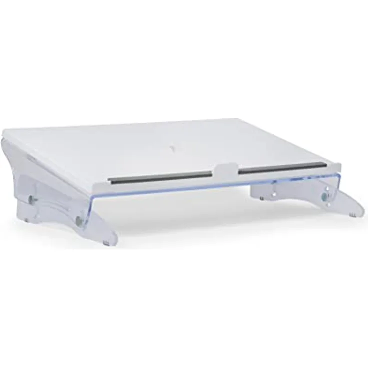 BakkerElkhuizen FlexDesk 630 Documenthouder, Schuifbaar werkblad, Exclusief wit-transparant design
