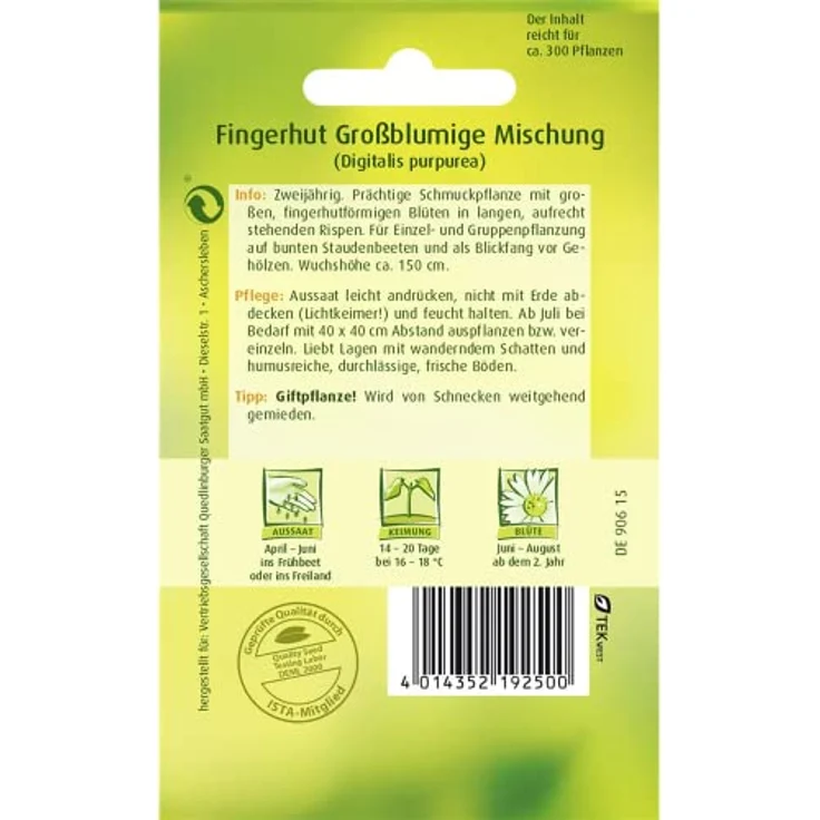 QUEDLINBURGER Fingerhut, Großblumige Mischung – Bild 3
