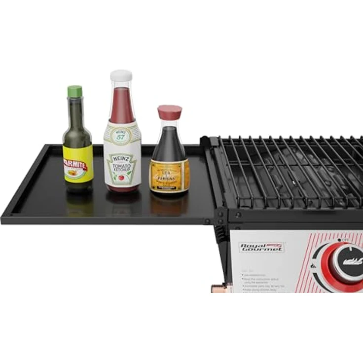 Royal Gourmet 3 Brenner Gasgrill, 3 in 1 Tischgrill mit 8,5 kW Schwarz, kompakt und tragbar – Bild 5