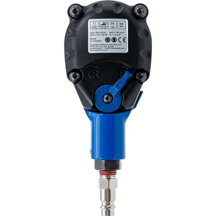 BGS 7646 Mini-Druckluft-Schlagschrauber, 12,5 mm (1/2"), 500 Nm max. Lösemoment, ergonomischer Handgriff, vibrationsarm – Bild 3