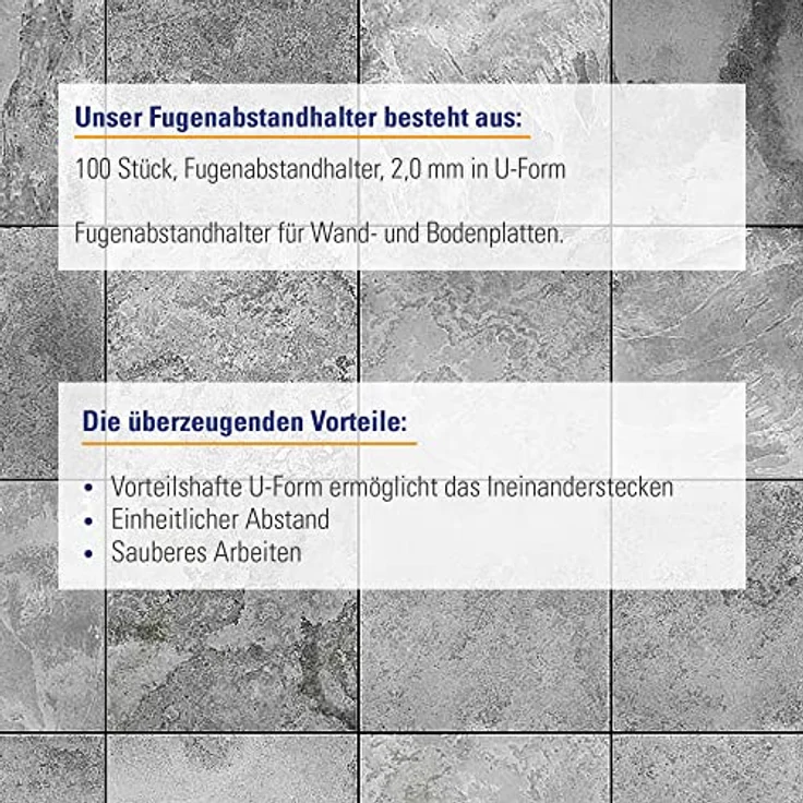 Karl Dahm Fugenabstandshalter U-Form, 100 St., 2,0 mm, Art.-Nr. 12750 – Bild 4