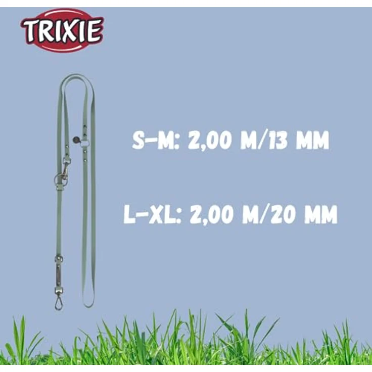 TRIXIE Hundeleine CityStyle L-XL, 2,00 m/20 mm Salbei – Hochwertige PVC-Leine für Hunde, 3-Fach verstellbar – rutschfest, wasserabweisend & abwaschbar, 1971319 – Bild 4