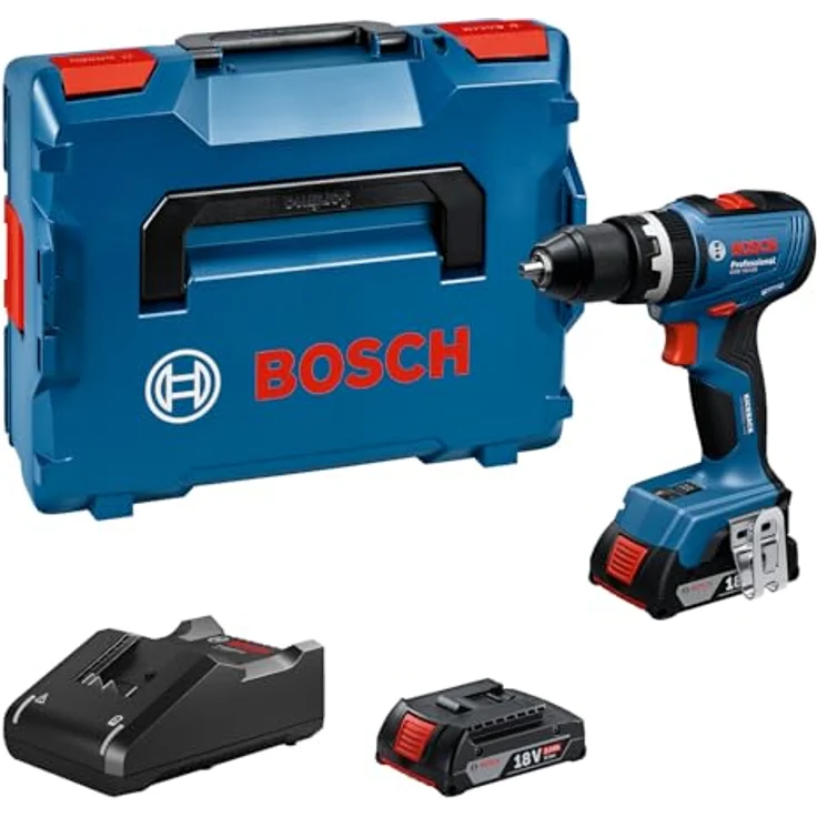 Bosch GSB 18V-65, Schlagbohrschrauber mit 65 Nm Drehmoment, 2x 2.0Ah Akku, kompaktes L-Gehäuse – Bild 2