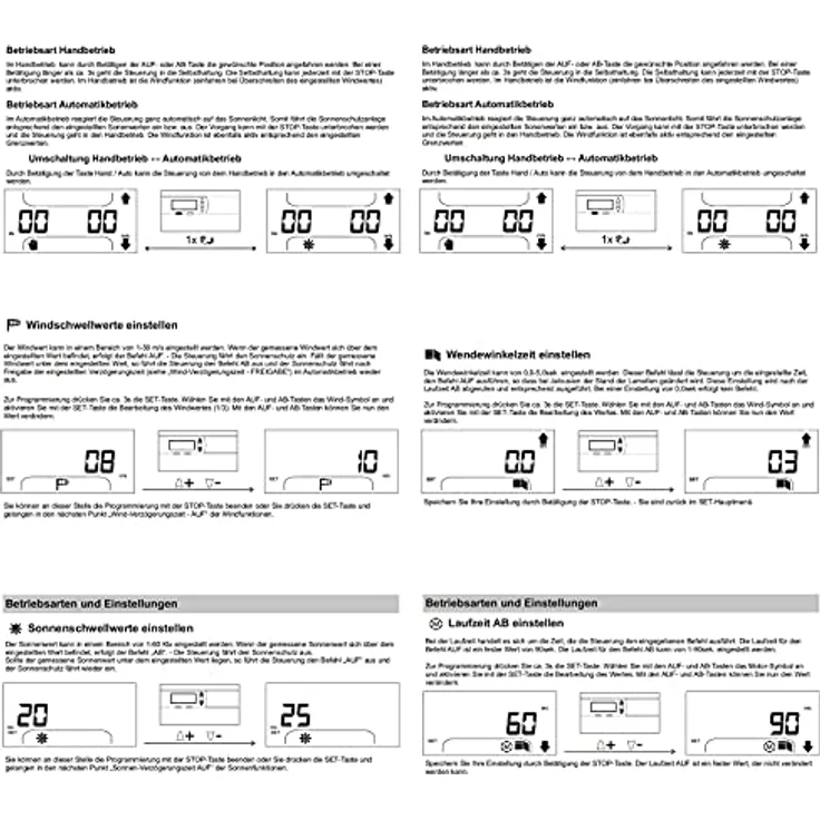 NOBILY Raffstoreschalter Touch, Universalschalter mit Automatikbetrieb und Endlagenerkennung – Bild 4