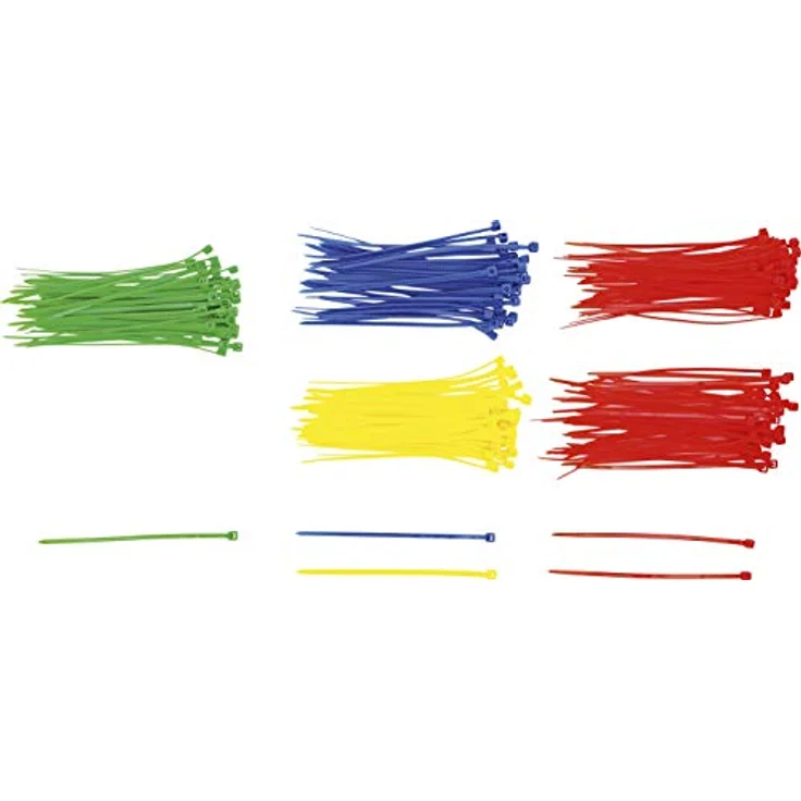 BGS Diy 80875 | Kabelbinder-Sortiment | 200-tlg. | farbig | 2,4 x 100 mm | Set | Nylon – Bild 2