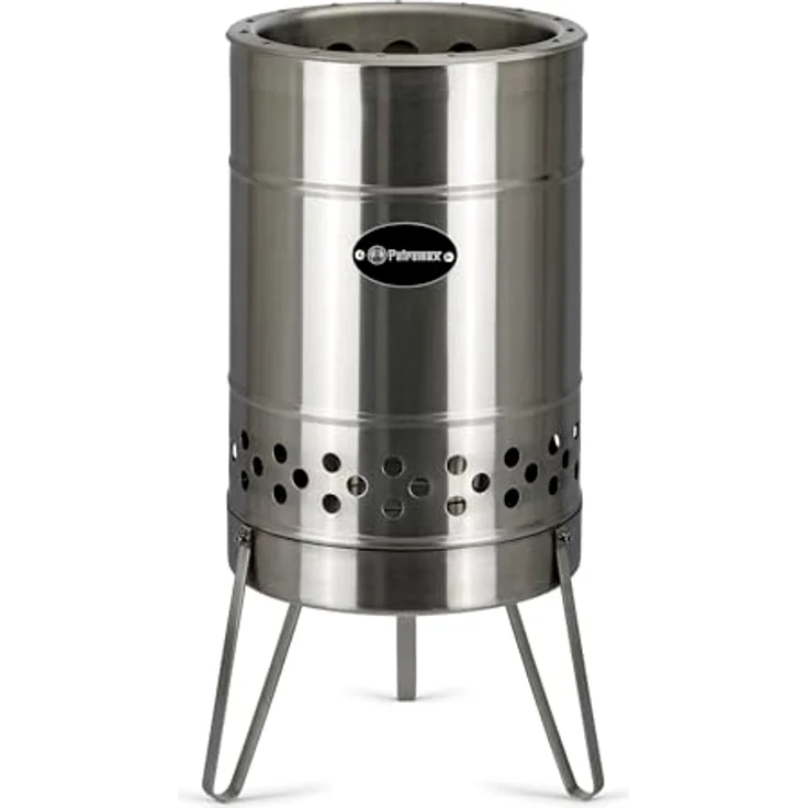 Petromax Pyron Feuertonne Smokeless-Effekt, 25L Volumen, Edelstahl, Erweiterbar Zum Plancha-Grill – Bild 1
