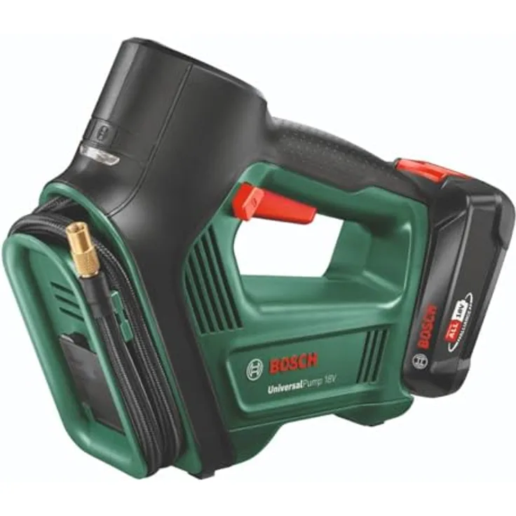 Bosch Home & Garden, Kompressor, UniversalPump 18V Set (+ 2,0 Ah Starter) (10.30 Bar, 0 l) - kraftvoller Akku-Kompressor für schnelles Aufpumpen