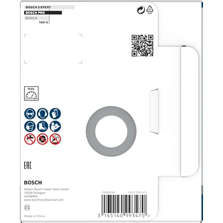 Bosch Professional 2608601762 Diamantschleifscheibe Expert für Winkelschleifer (für Beton, Schleifscheiben-ø: 125, Bohrungs-ø: 22,23 mm, Zubehör für Betonschleifer) – Bild 4