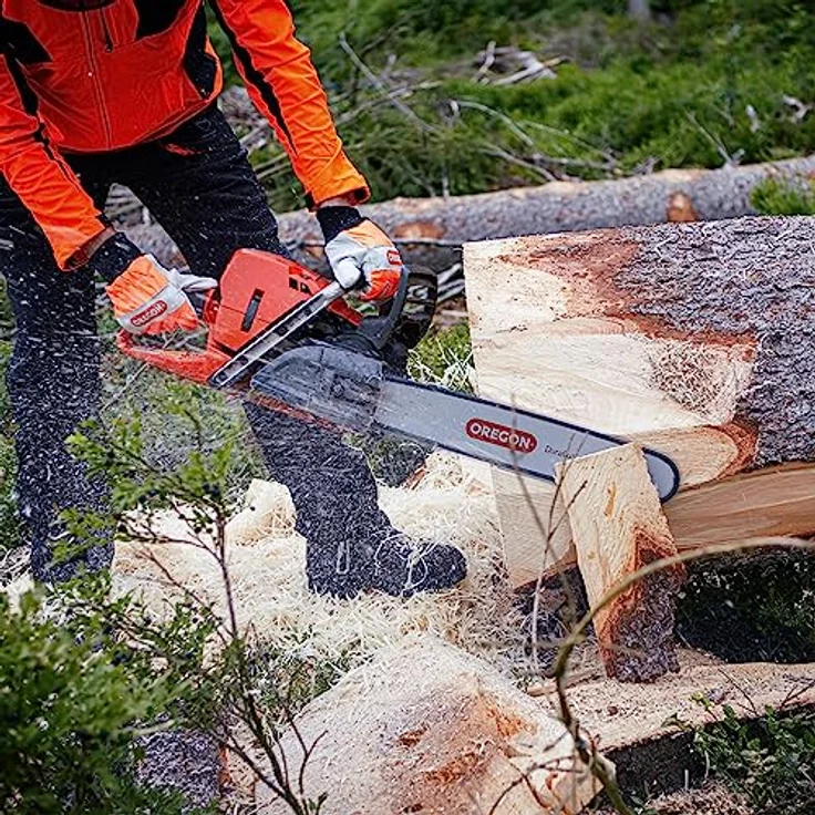 Oregon Standard Sägekette passend für 35 cm Husqvarna, McCulloch, Ryobi, Bosch Motorsägen, 52 Treibglieder – Bild 8