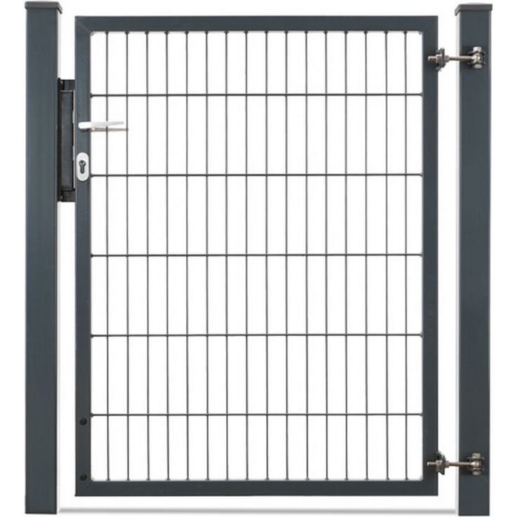 deutsche zauntechnik Flügeltor 'Vario Compact', robustes 1-flügliges Drehflügeltor, feuerverzinkt und pulverbeschichtet, anthrazit 100 x 120 cm