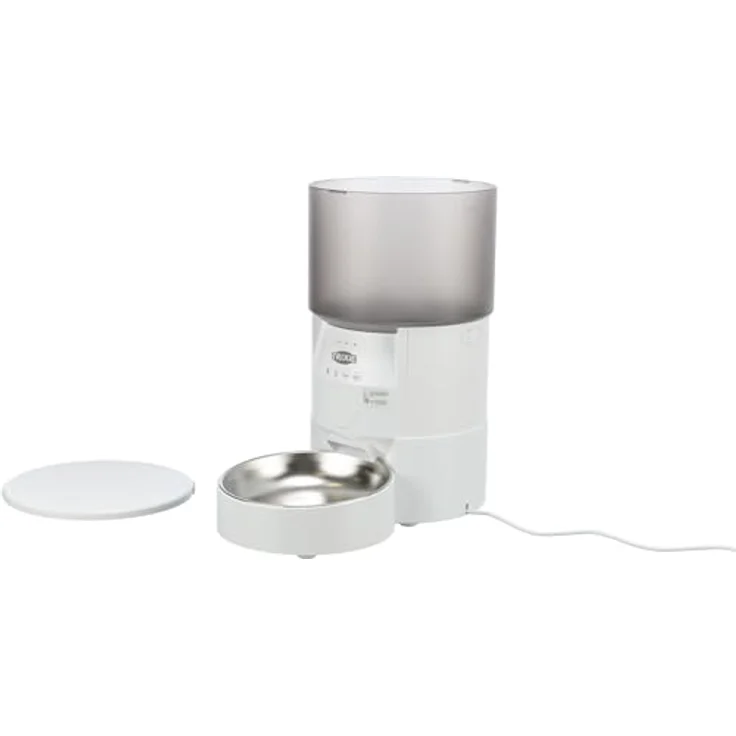 Trixie Automatic Food Dispenser TX-S Smart, 3L Futterautomat aus ABS, weiß, flexibler Betrieb über Stromnetz oder Batterien – Bild 3