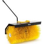 Hillvert Handkehrmaschine Kehrmaschine Kehrbesen für Einachser HT-WB-650 - 820 mm Arbeitsbreite, Gelb