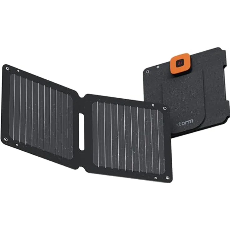 Xtorm SolarBooster, Solarpanel Xtreme Series, 14 W, tragbar, mit LCD-Anzeige und USB/USB-C Anschlüssen für mobiles Laden