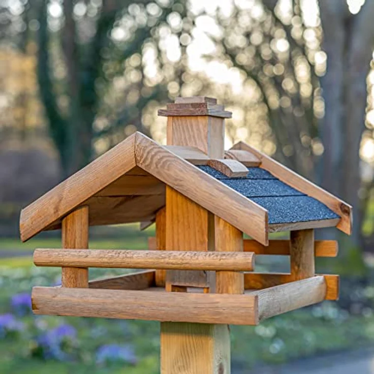 BooGardi Vogelhaus Holz · überdachte Futterstelle · 3 Farbvarianten · bereits vormontiert – Bild 4