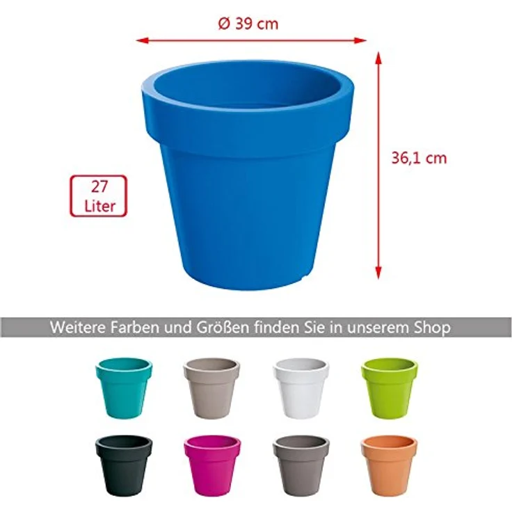 Prosperplast dlof400 Dachträgersystem 39 x 36,1 cm "lofly" Blumentopf aus Kunststoff, Stein grau – Bild 2
