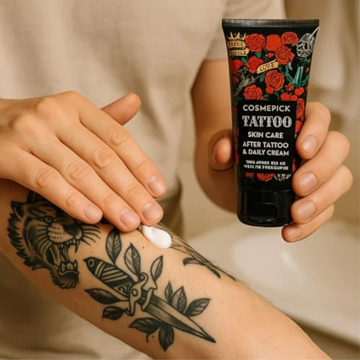 Ben & Anna CosmePick Tattoo Pflegecreme, After Tattoo & Daily Cream, feuchtigkeitsspendend & regenerierend, 80ml – Bild 2