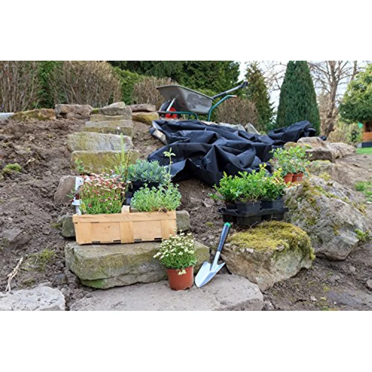 GardenMate 30m² Unkrautvlies, wasserdurchlässige Gartenfolie 2m x 15m, 150g/m², extrem reißfest, UV-stabilisiert, Unkrautschutz – Bild 4