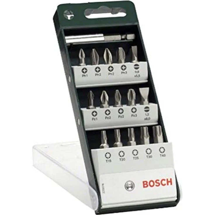 Bosch Gemischter 16-Bit-Satz (s, ph, pz, t) 2609255977, Set aus 16 Standard-Bits für gemischte Schraubendreher – Bild 1