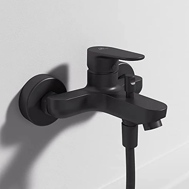 Ideal Standard Badearmatur Cerafine O Aufputz, Duscharmatur mit Silk Black Oberfläche, energie- und wassersparend, Heißwassertemperaturbegrenzer, leichte Bedienung durch LightMove Technologie – Bild 4