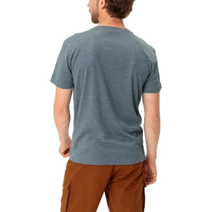 Vaude Essential T-Shirt, Herren-Arbeitsshirt aus 100% Polyester, feuchtigkeitstransportierend, blau, Größe M – Bild 4